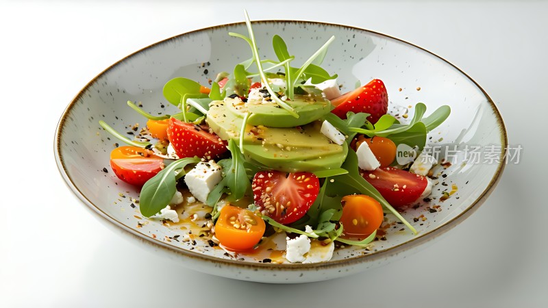 新鲜蔬菜水果沙拉