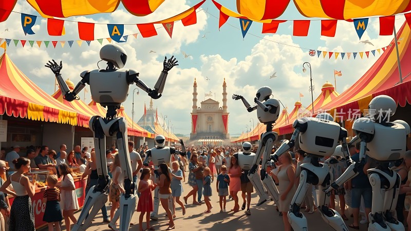 机器人狂欢节上的欢乐时光