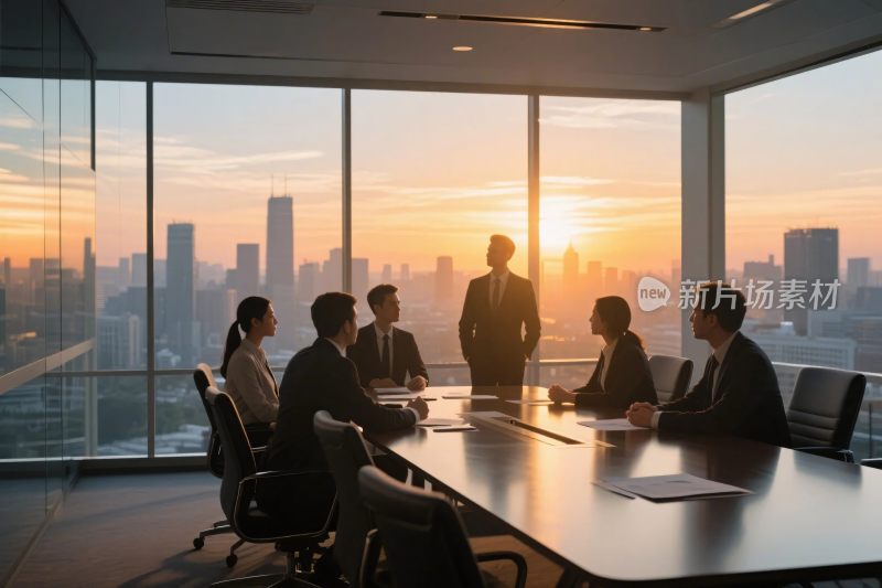 商务会议室会议场景