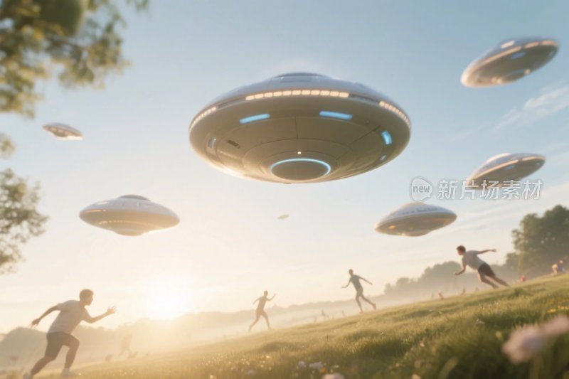 科幻飞碟出现场景