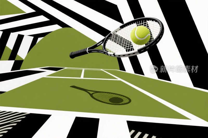 网球插画设计