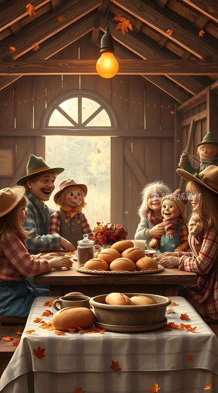 秋日温馨家庭聚会