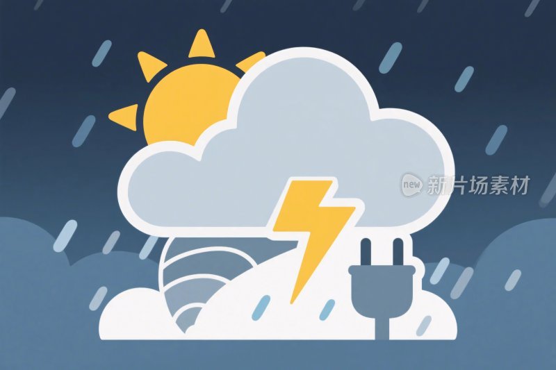 天气元素插画
