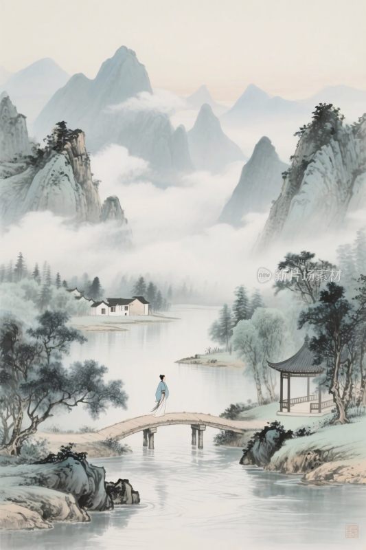古典山水风景画