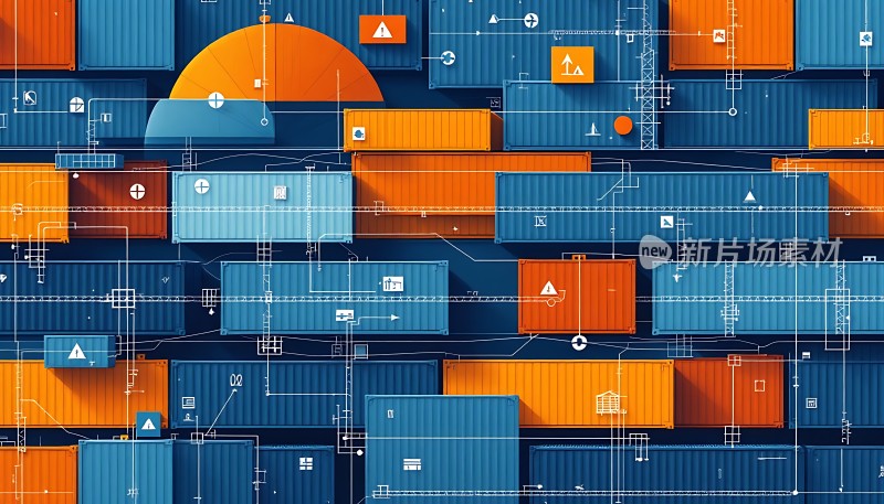 集装箱物流运输网络图