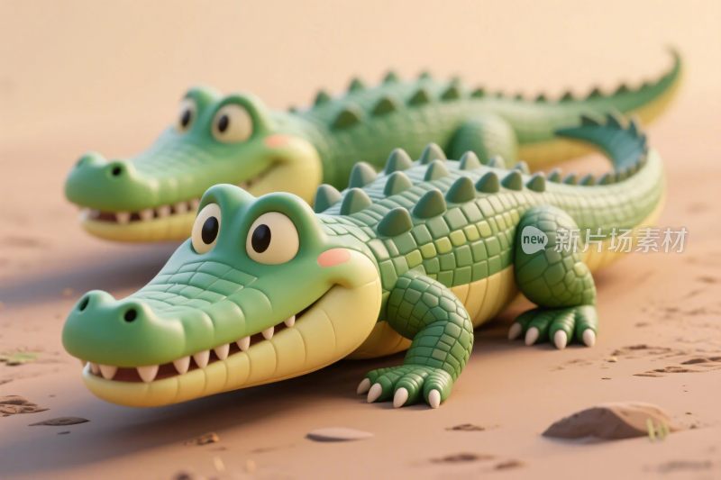 卡通鳄鱼插画