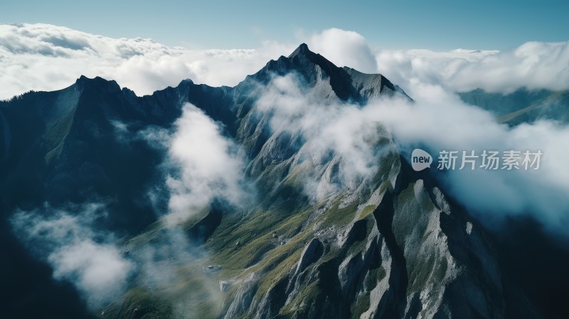 云雾缭绕的山峰