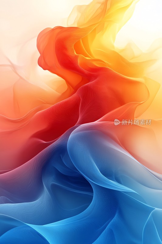 绚丽多彩流动渐变色彩画面