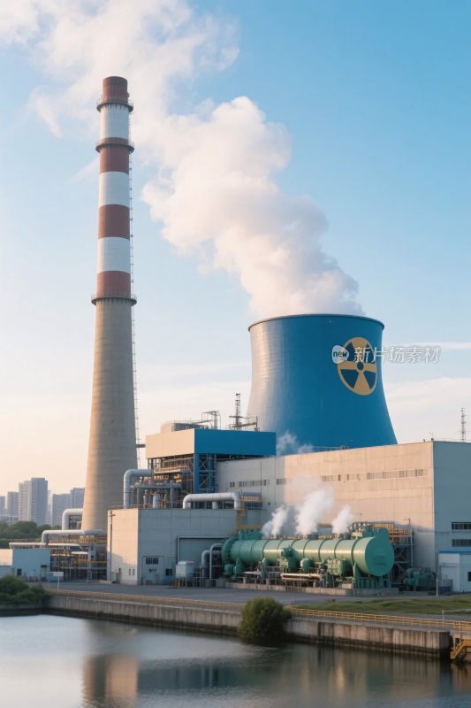 核电站设施与烟囱