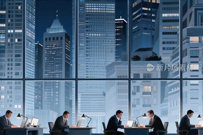 商务办公插画场景