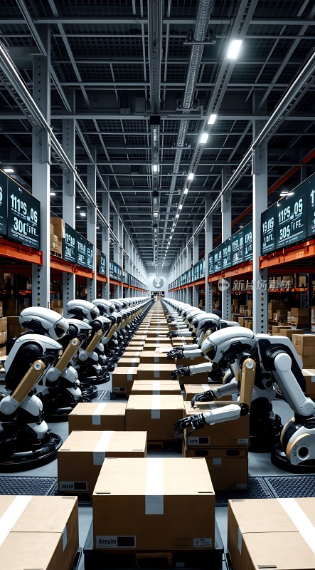 智能仓库机器人协作搬运货物