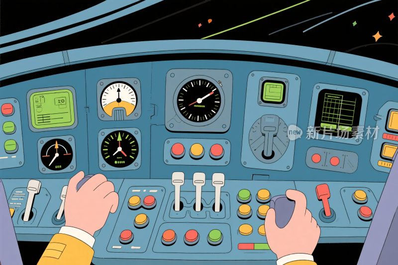 飞机驾驶舱仪表操作界面