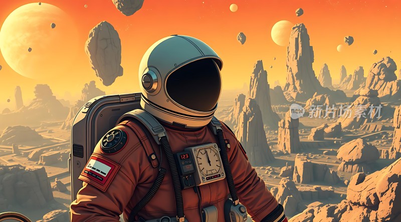 宇航员探索火星