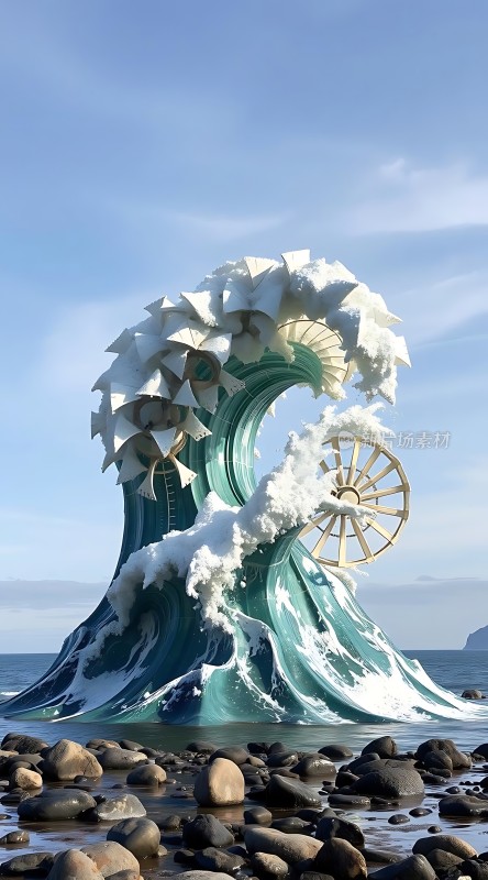 海浪雕塑