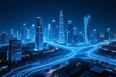 都市夜景灯光建筑群 都市夜景灯光建筑群