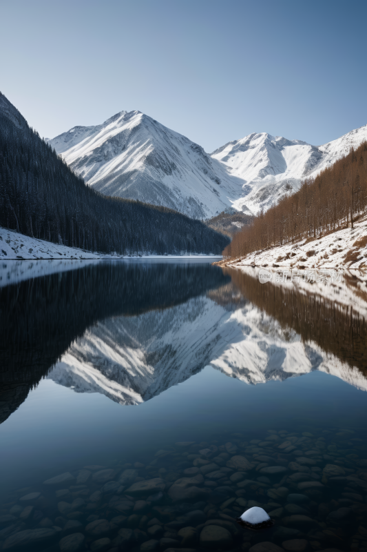 山上被雪覆盖高清风景摄影图片