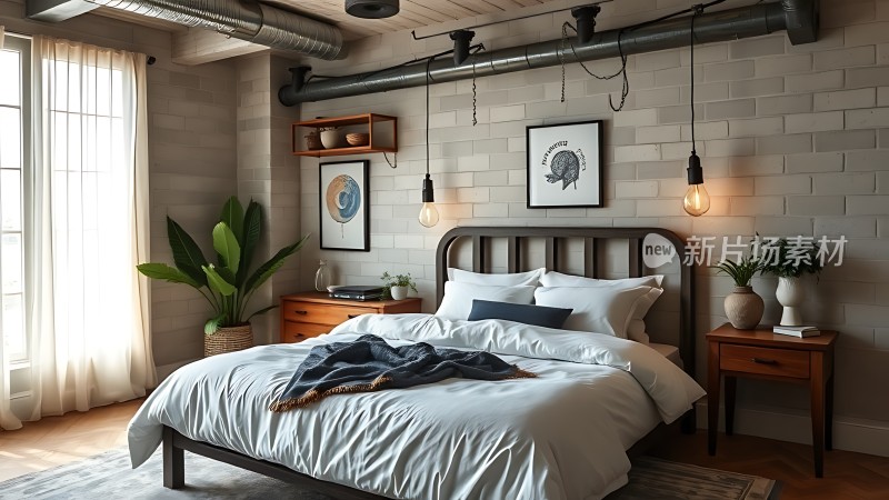 现代简约卧室温馨舒适生活空间