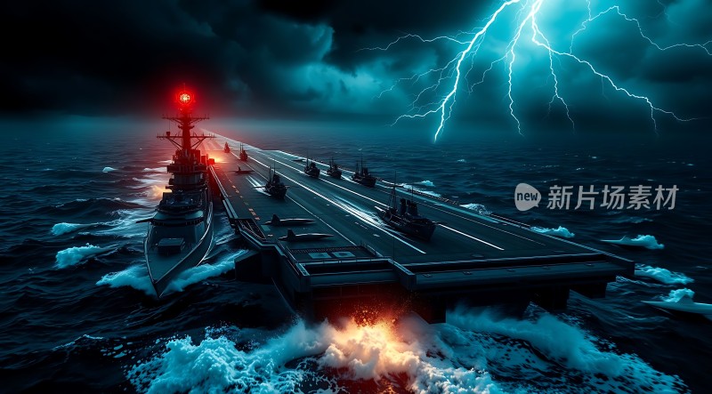 风暴中的航母编队