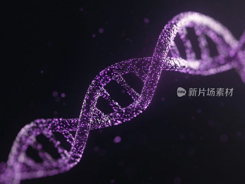 紫色双螺旋结构画面