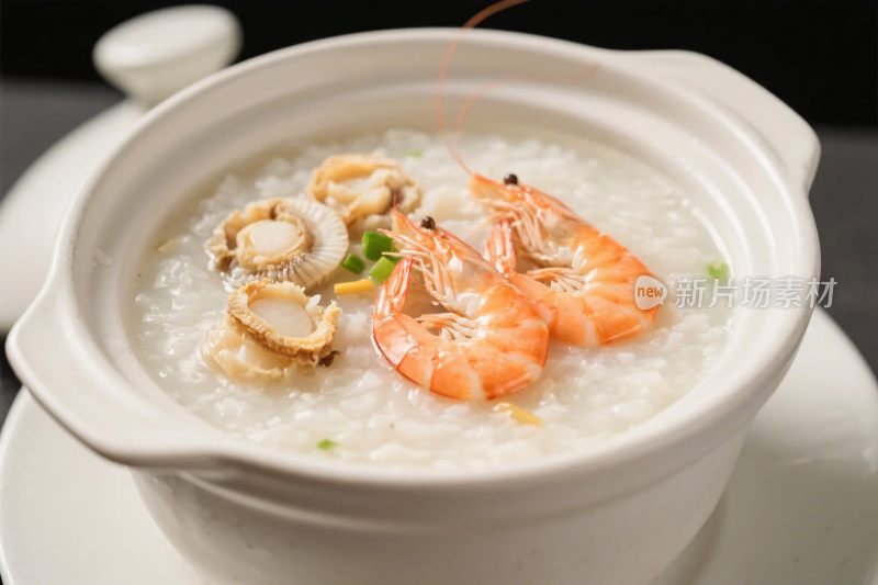 海鲜粥品美食图