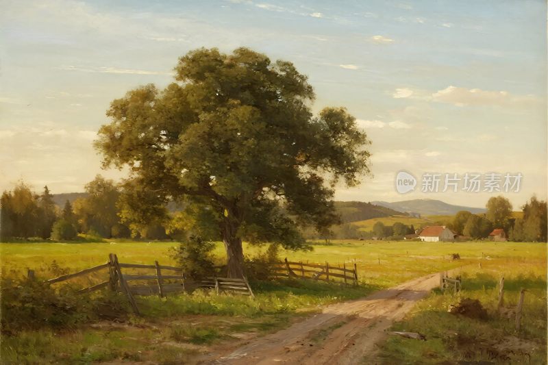 田园乡村风景画