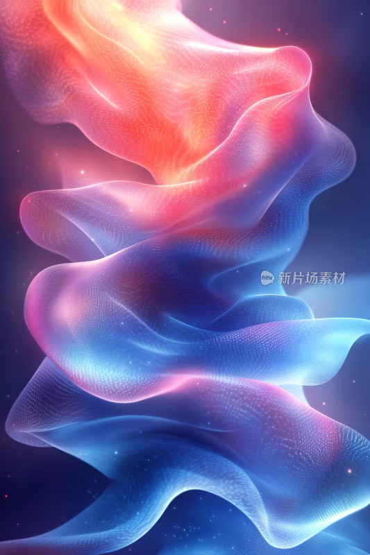 梦幻炫彩流体波浪背景图