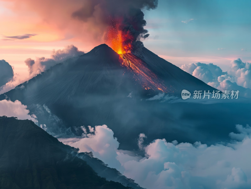 爆发中的火山