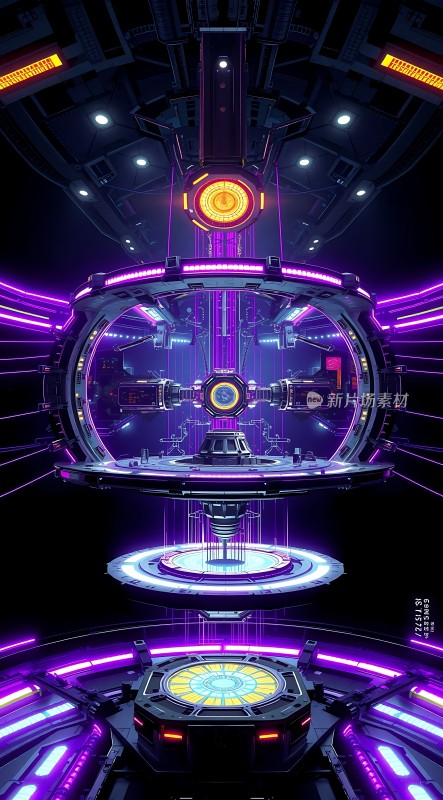 紫色科技未来世界