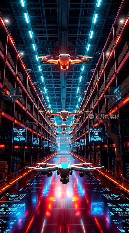 未来仓库无人机与智能物流