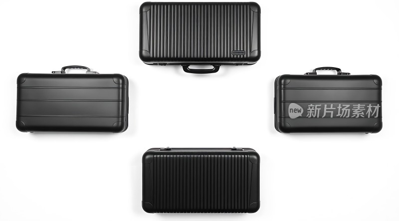 新片场素材 黑色行李箱展示