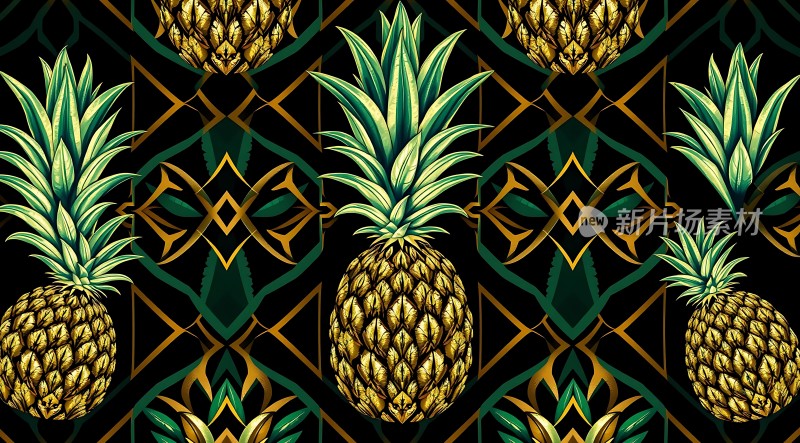 菠萝图案背景设计