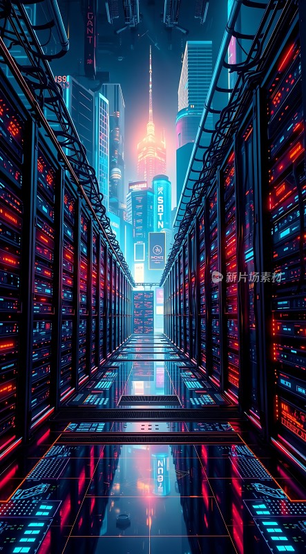 科技之光未来城市的数据中心