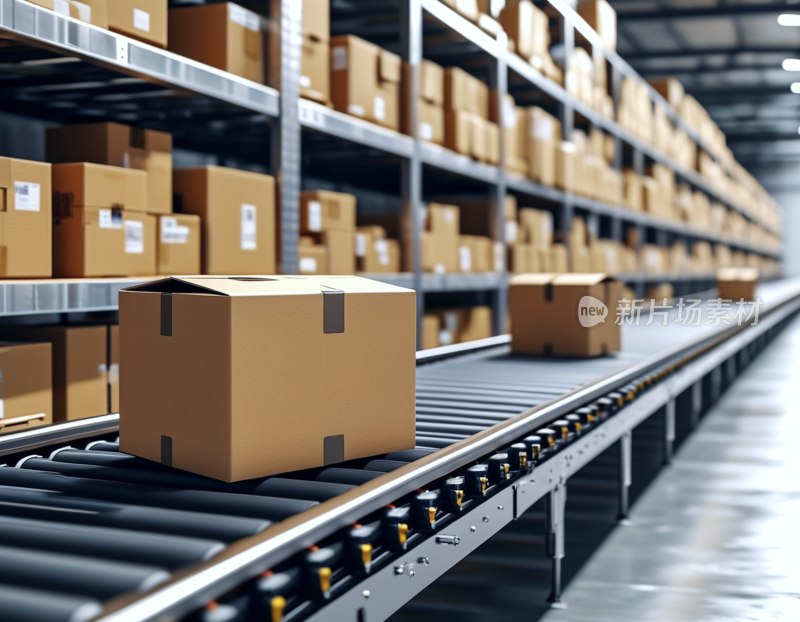 仓库纸箱传送带