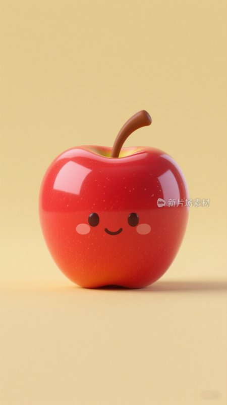 卡通红苹果_06
