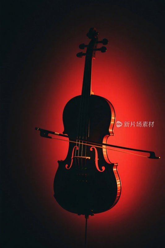 弦乐器剪影艺术图