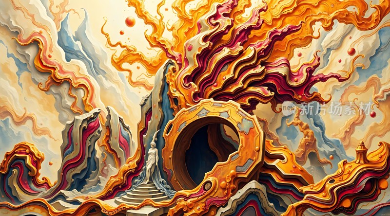 通往神秘世界的金色门户