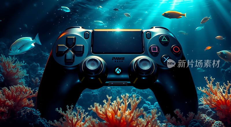 游戏手柄潜入海底世界