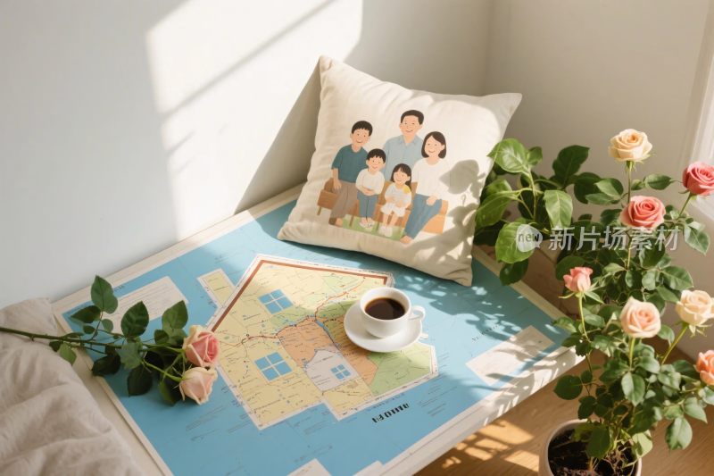 温馨居家场景插画