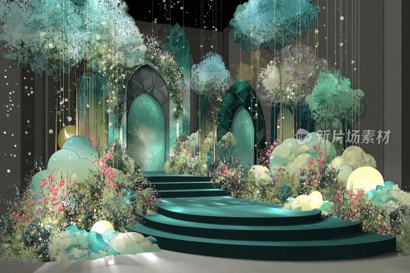 梦幻森系婚礼场景布置