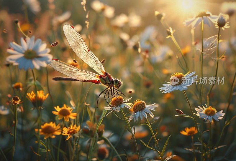 夏日微风野花舞