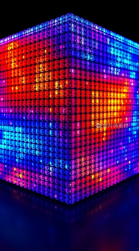 彩色LED立方体展示