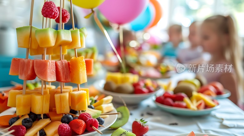 水果盛宴色彩缤纷的派对
