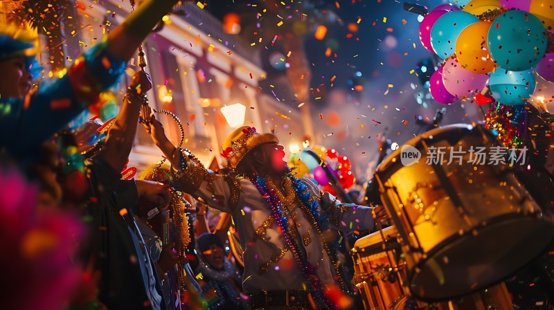 狂欢节上的欢乐瞬间