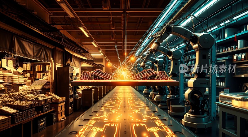 未来工厂智能机器人与高效生产线