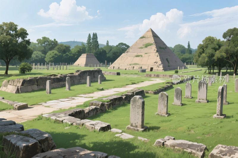 古代遗址金字塔景观