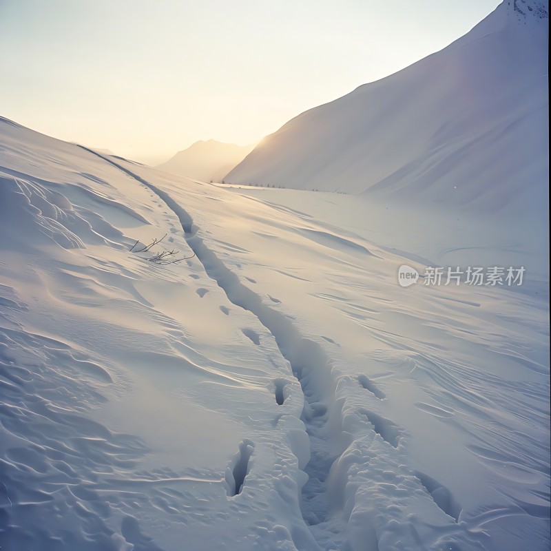 雪原上的足迹