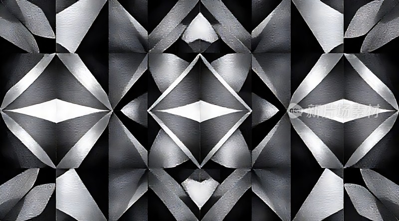 黑白几何艺术图案