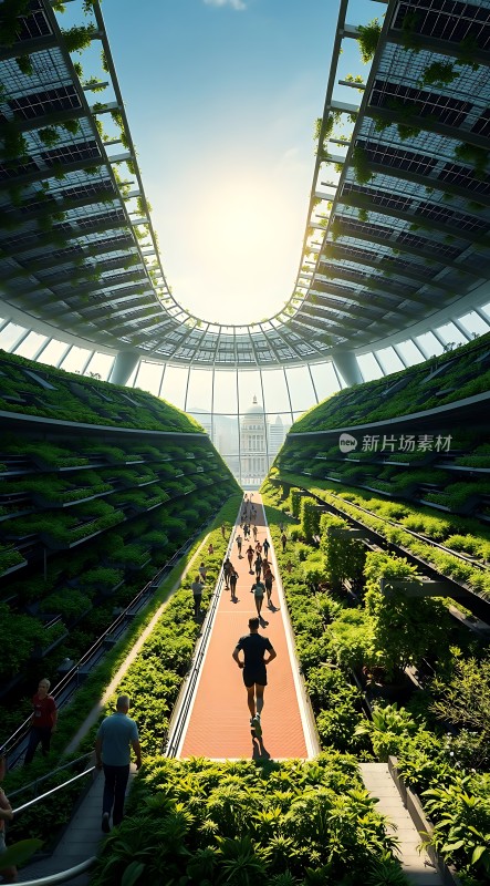 绿色生态长廊未来城市生活新体验