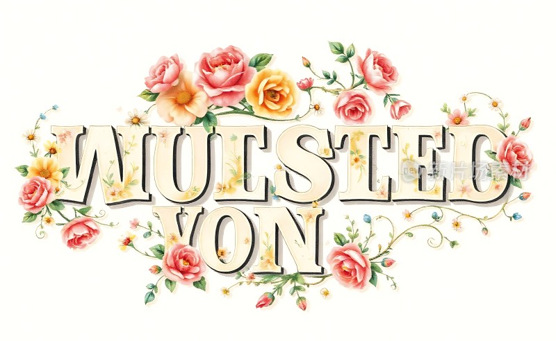 花漾英文字母艺术