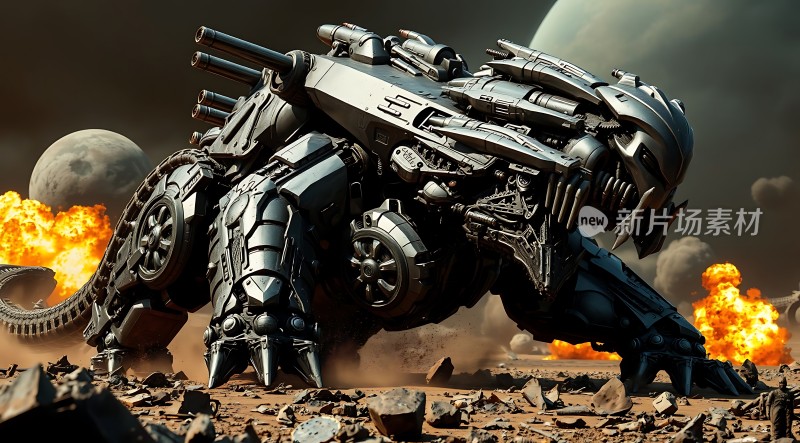 机械巨兽战火中的守护者
